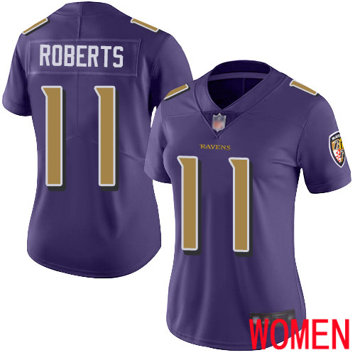 Baltimore Ravens Limited Purple Women Seth Roberts Jersey NFL Football #11 Rush Vapor Untouchable->women nfl jersey->Women Jersey
